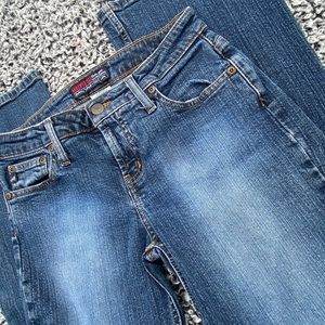 VTG Y2k Aeropostale 3/4 Short Women's Blue Denim Jeans - Classic Mid Wash